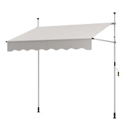 Tenda da sole regolabile in altezza con manovella per finestre e porte, Tenda da sole 200 x 300 cm Beige