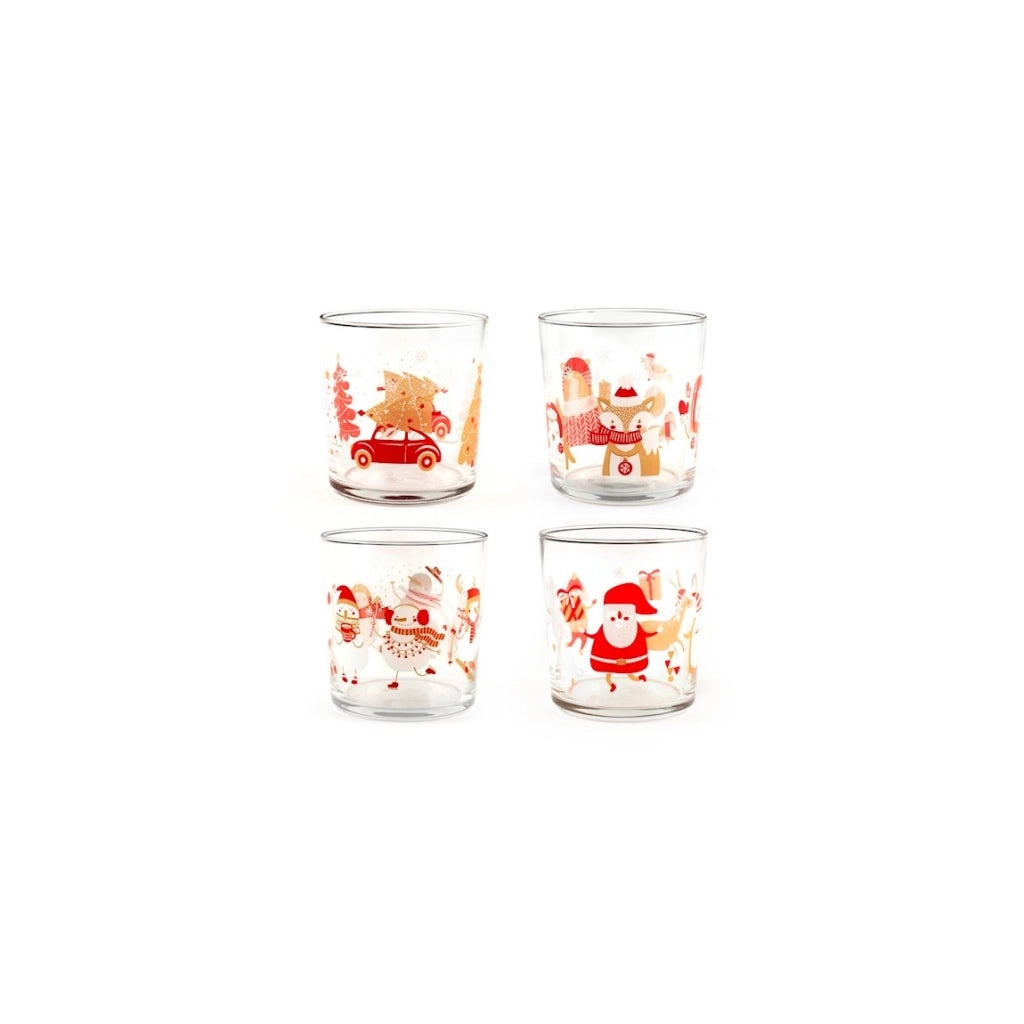 Bicchiere vetro happy christmas cl 35