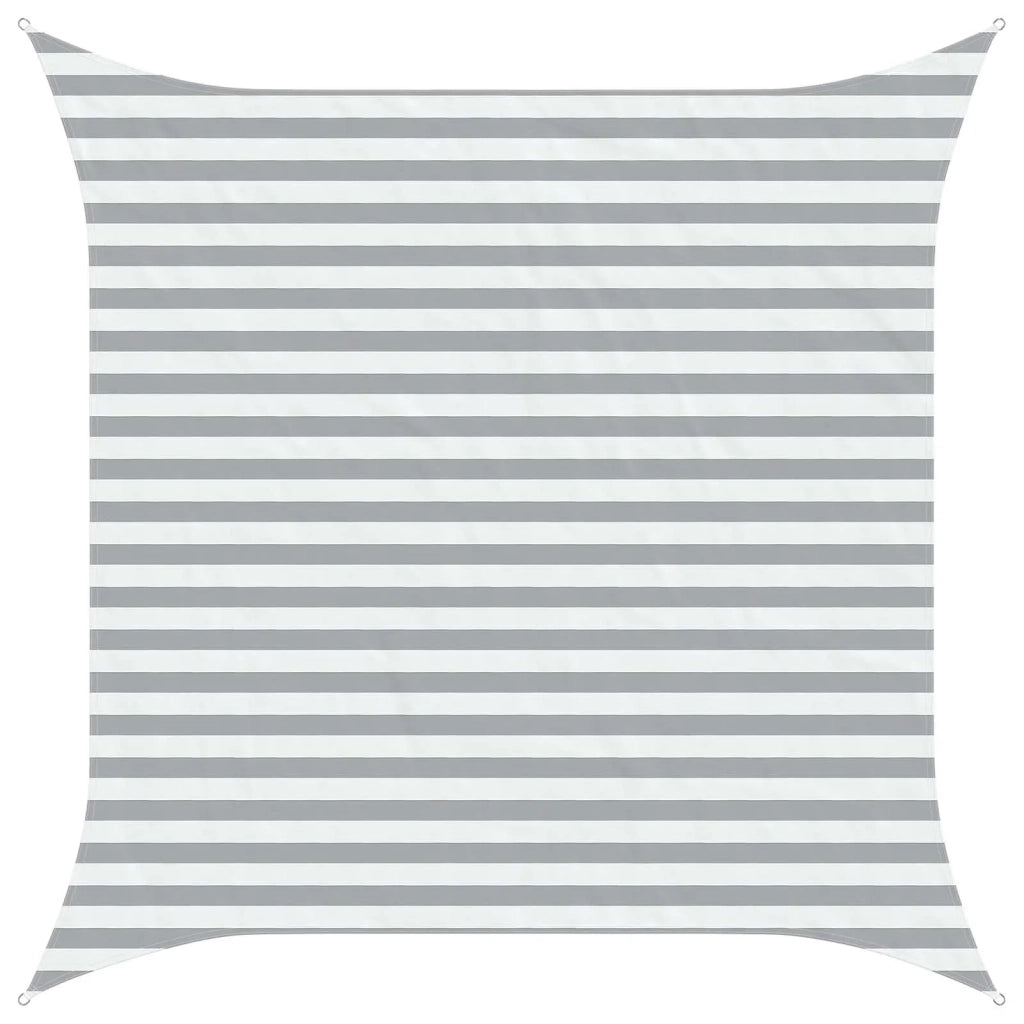 Vela da ombra solare-Telo Ombra-Vela Ombreggiante-Parasole a Vela Grigio chiaro e bianco 3 x 3 m