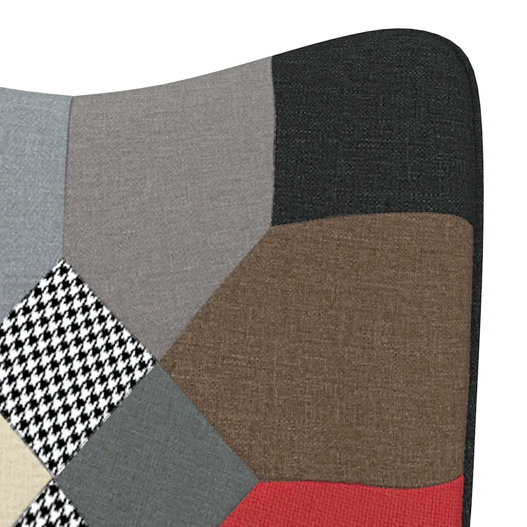 Sedia a Dondolo in Tessuto Patchwork 328203