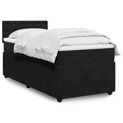 Giroletto a Molle con Materasso Nero 90x190 cm in Velluto 3287616