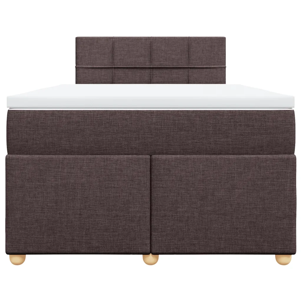Giroletto a Molle con Materasso Marrone Scuro 120x200cm Tessuto 3286650