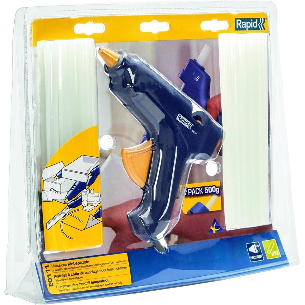 Trade Shop - Kit Incollatrice Eg111 + 500g Di Colla Stick ø12mm 25 W/120-240 V Protezione Ugello -