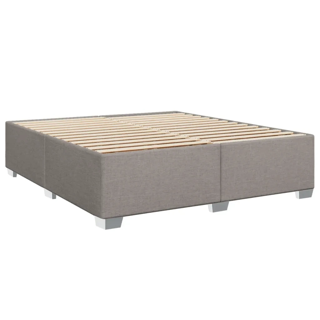 Giroletto a Molle con Materasso Tortora 200x200 cm in Tessuto