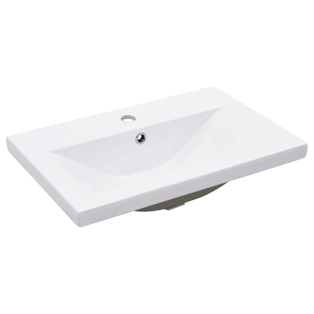 Telaio per Lavabo da Bagno con Lavabo Integrato Bianco in Ferro