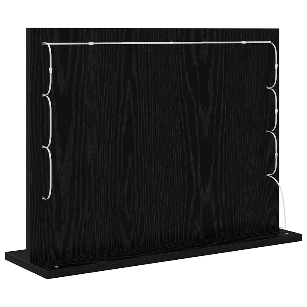 Specchio da Vanit¨¤-Specchio da Trucco Rovere Nero 60 x 45 x 18 cm