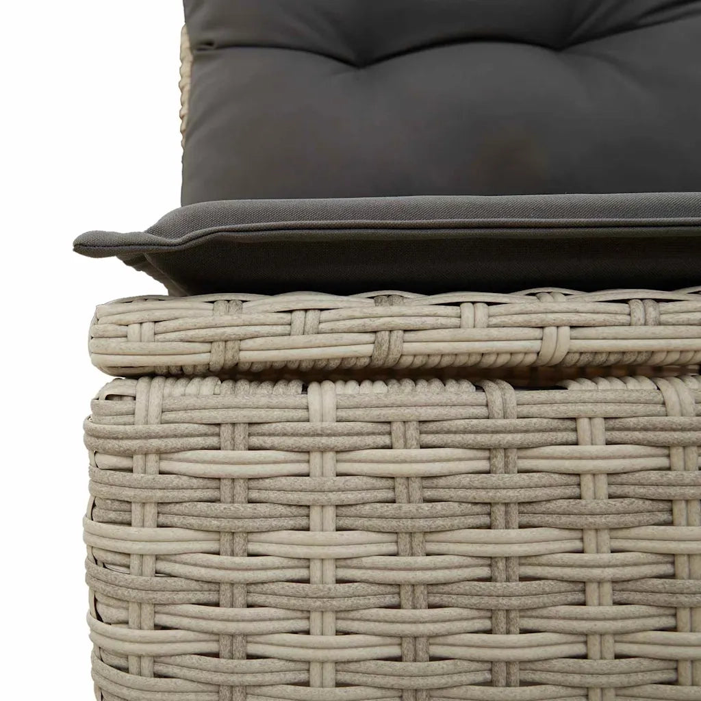 Set di divani con cuscino 5 pcs Grigio chiaro polyrattan 3346932