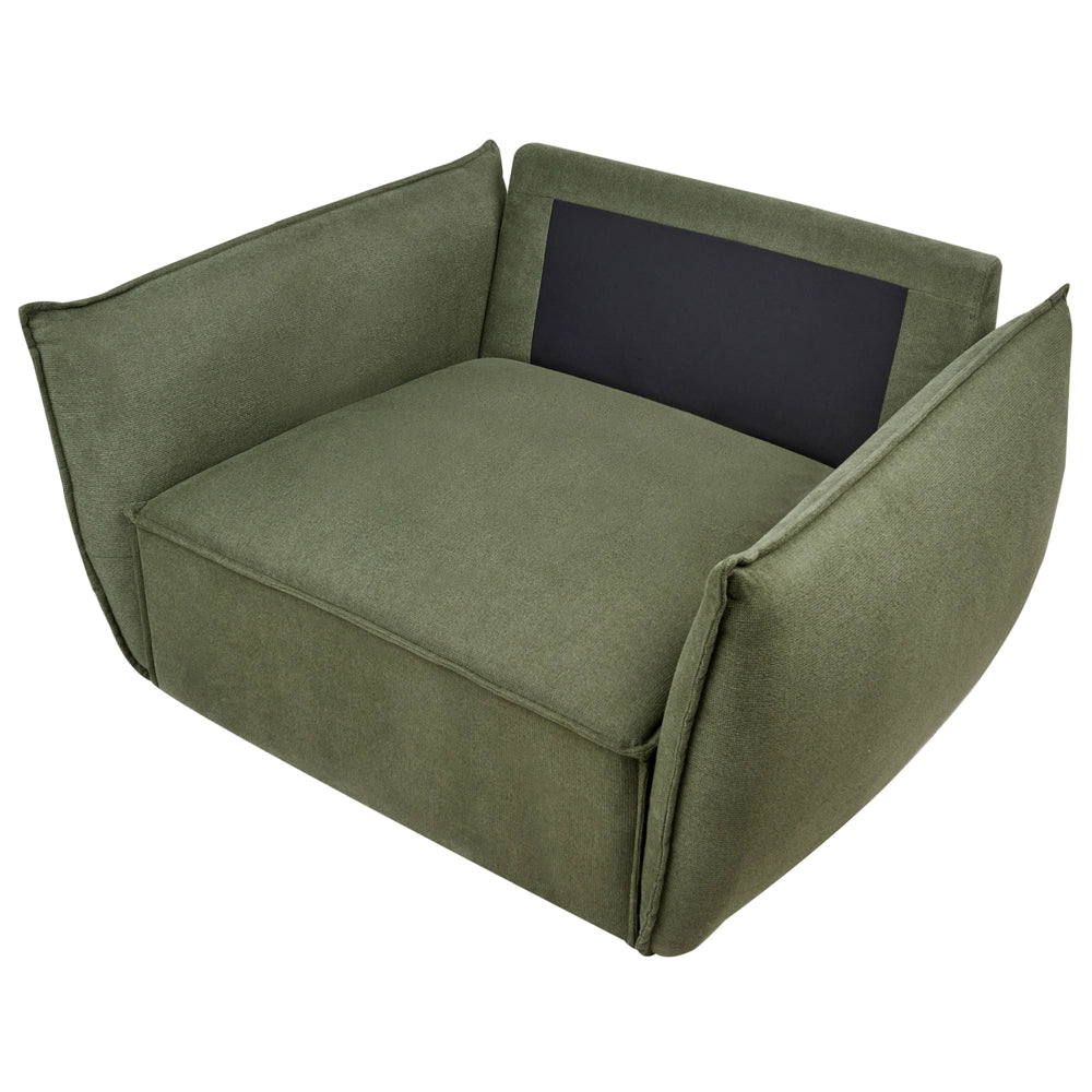 Set da salotto in tessuto Seduta bassa e profonda Schienale imbottito Accogliente Moderno 5 posti verde Moderno Accogliente