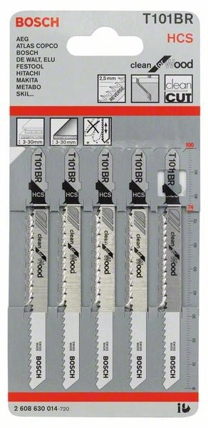 2608630014 - Set 5 lame per seghetto alternativo T 101 BR Clean for Wood