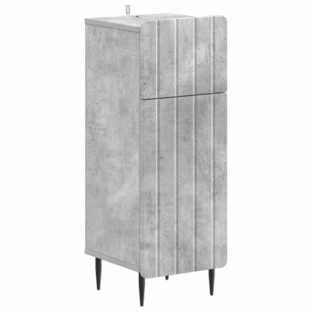 Set di Mobili da Bagno da 4 Pezzi ZWOLLE Grigio Cemento 3417921
