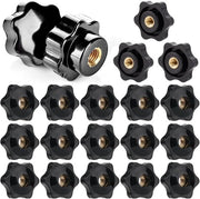 Viti a goccia a 20 pezzi - M6 x 25 mm - Rame/Plastica - Viti a goccia - Viti a goccia con flangia - Maniglia antiscivolo - Resistente alla corrosione