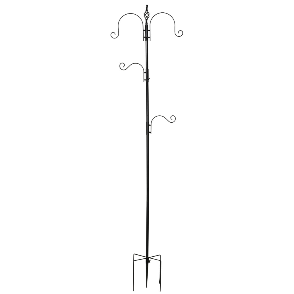 Stazione alimentazione uccelli decorativa ¨C Xylo ¨C 4 ganci 54,5x54,5x208cm nero