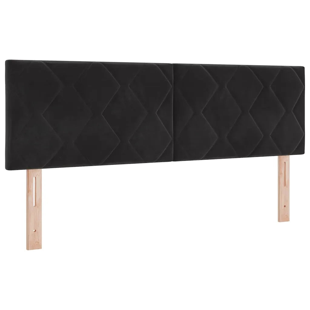 Letto a molle con materasso Nero 140 x 200 cm Velluto 3339244