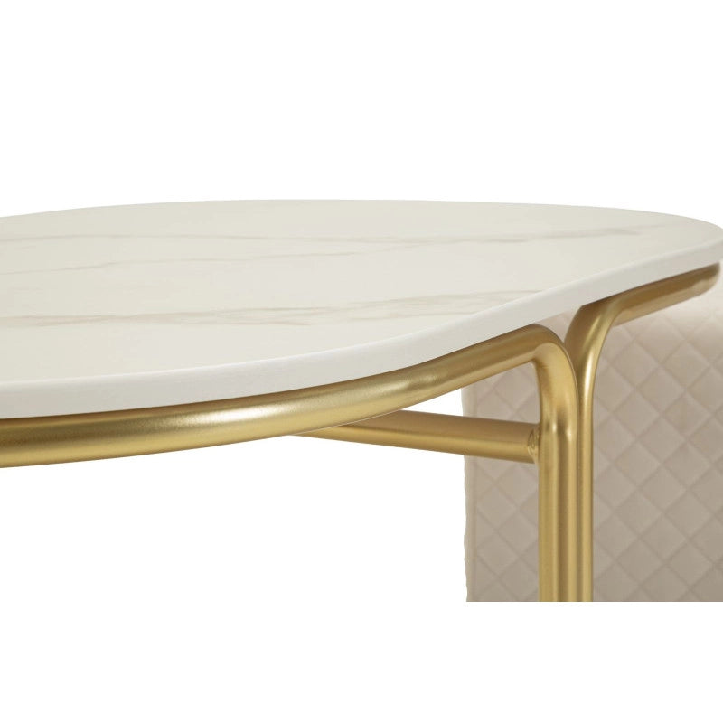 Tavolo Da Caffe' Con 2 Puff Relax cm 79x45x44-42x37x37