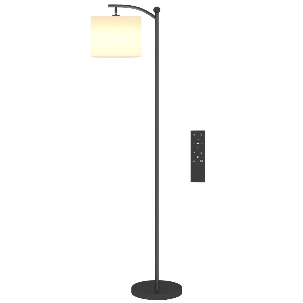 Lampada da Terra LED Dimmerabile con Telecomando ¨C Zephmum ¨C Nero