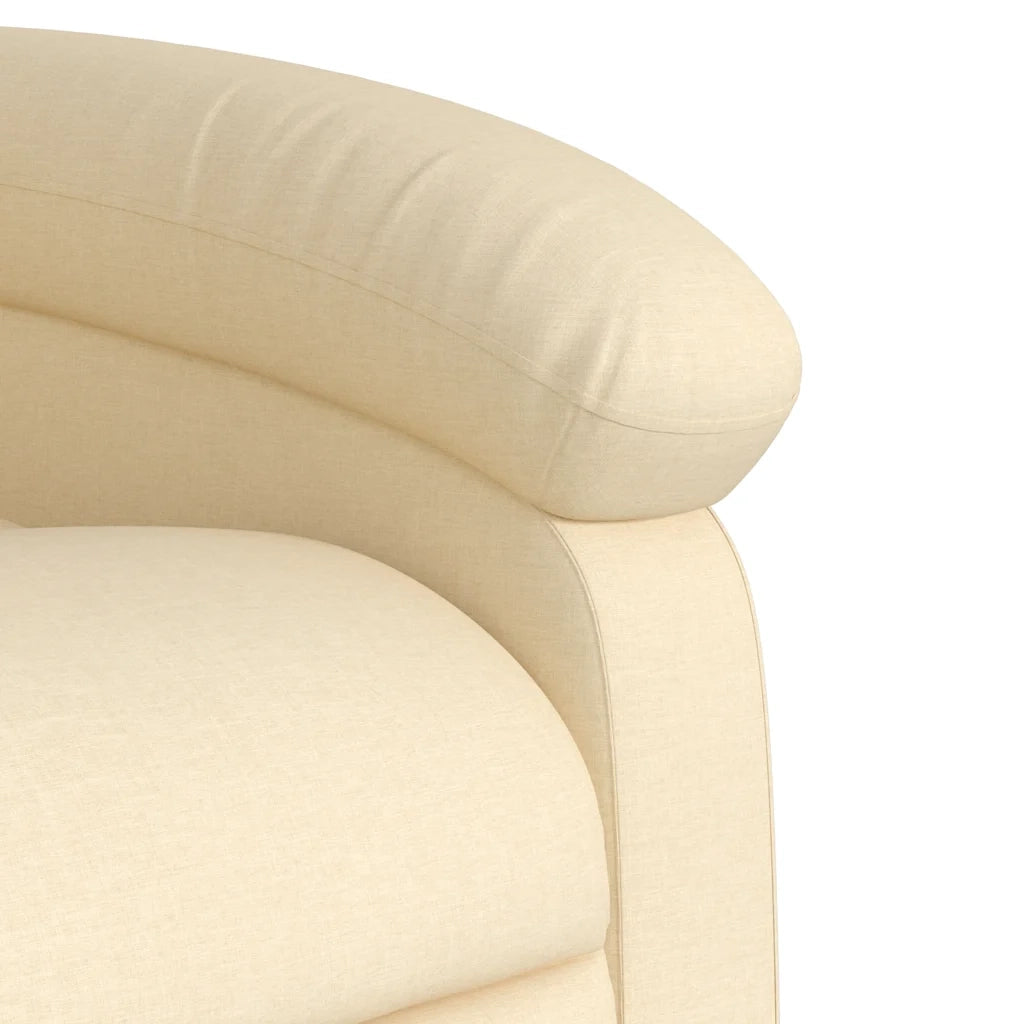 Poltrona Massaggiante Reclinabile Crema in Tessuto 371710