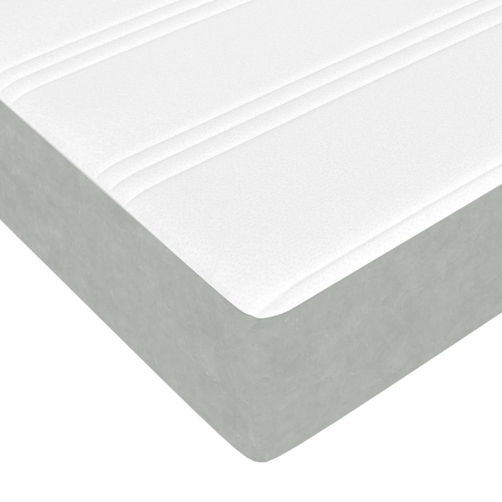Struttura letto con materasso 2 pcs Grigio chiaro Velluto 3399552