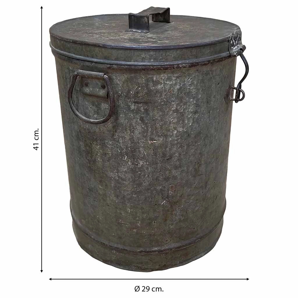 Baule in metallo artigianale 29x29x41h cm