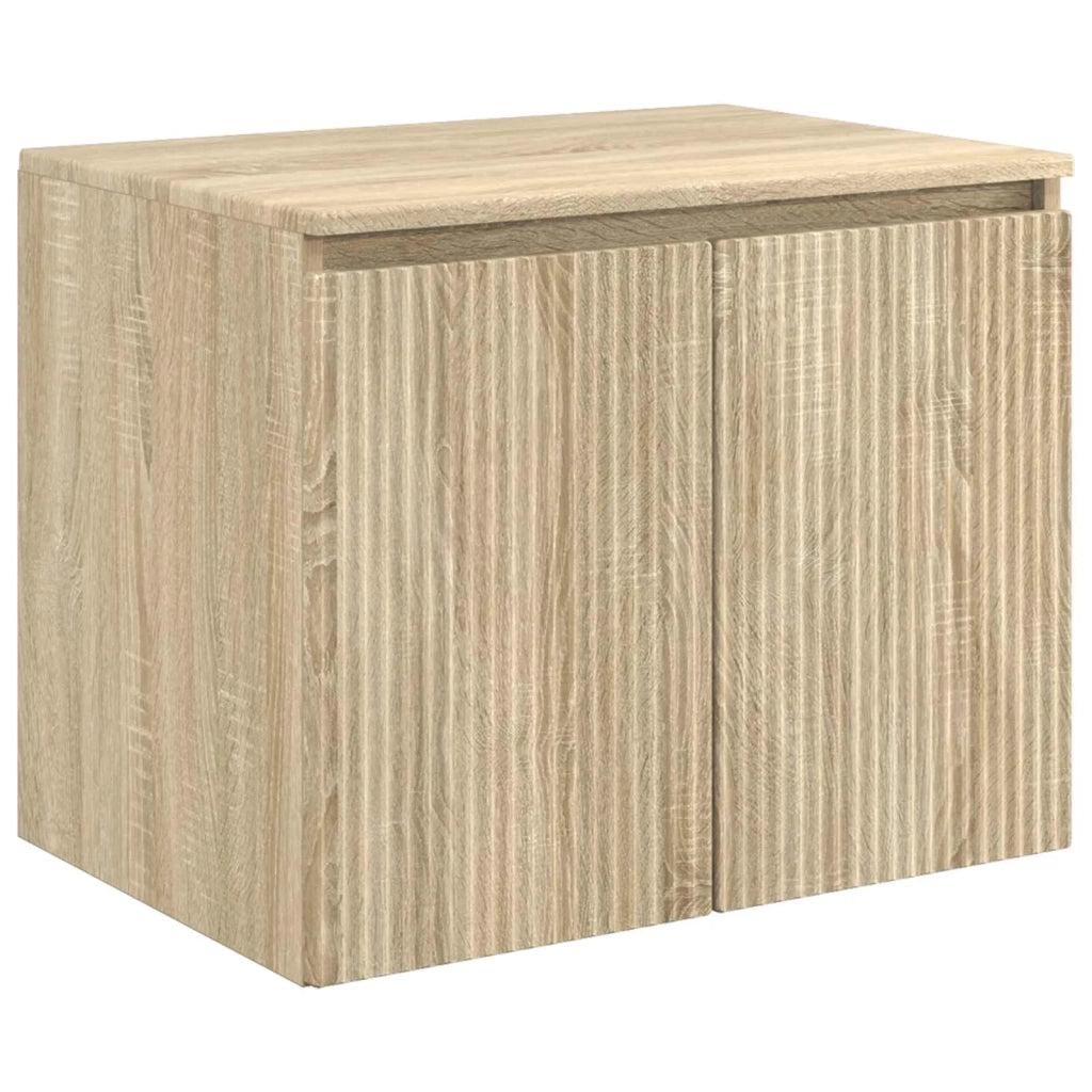 Set di Armadi da Bagno 3 pz Rovere Sonoma 49,5 x 44,5 x 65,5 cm 3405729