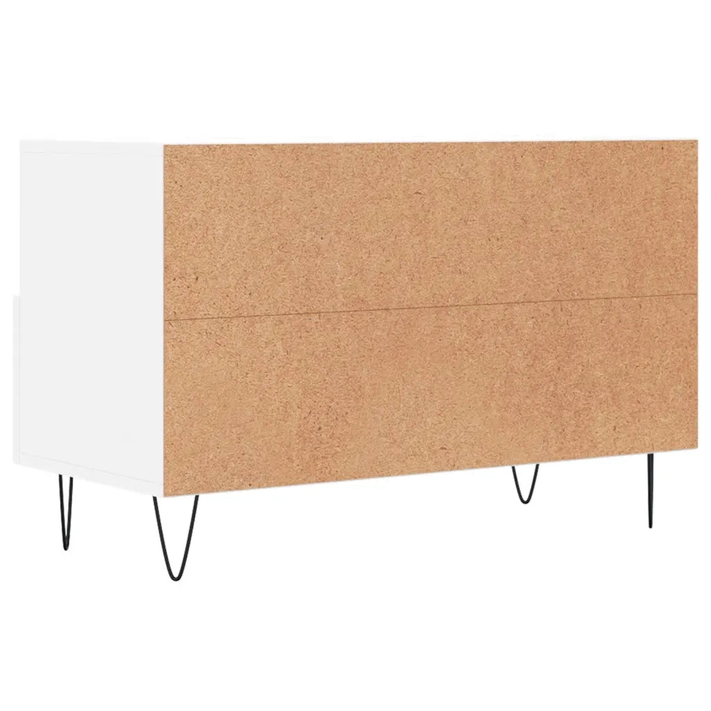 Mobile Porta TV Bianco 80x36x50 cm in Legno Multistrato 828964