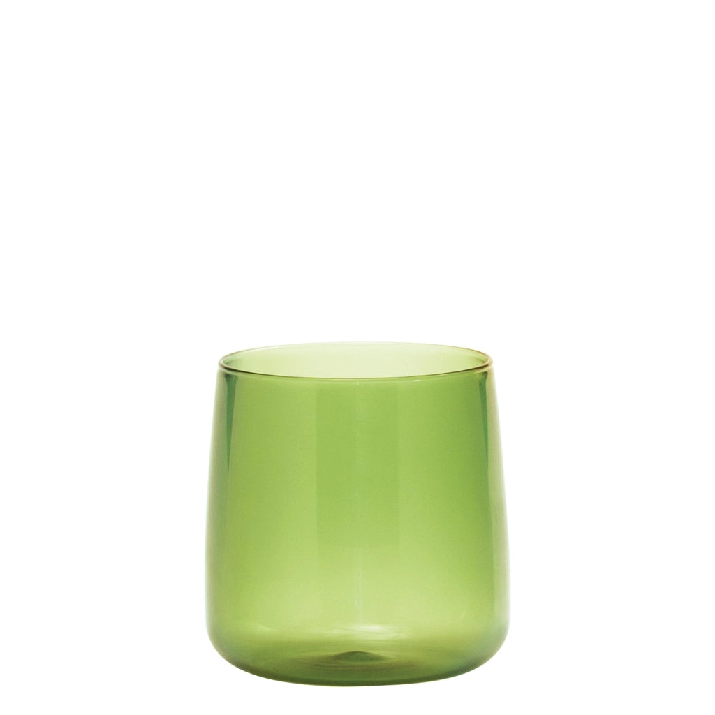 Zafferano Set 6 Bicchieri No Bilia in Vetro Borosilicato Soffiato a Mano Colore Verde Design Elegante e Resistente per Tavola Moderna e Versatile