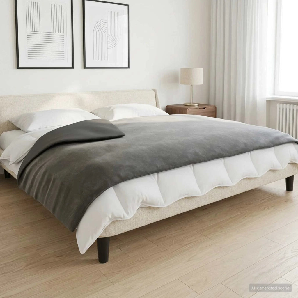 Coperta Ponderata Antracite 135 x 200 cm 6 kg 100% Cotone 205T 3443007