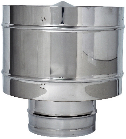 FUMAIOLO FISSO ANTIVENTO INOX Tondo (attacco maschio) Ø cm.25