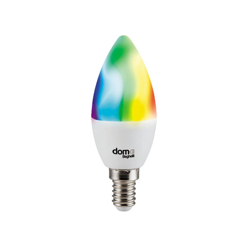 Beghelli LAMPADA LED OLIVA E14 5W RGB + 2700 - 6500K WIFI D