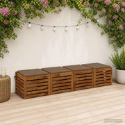 Cuscini per Sedia in 4 Pezzi SOEST 4 pz 100% Poliestere Tortora 944500
