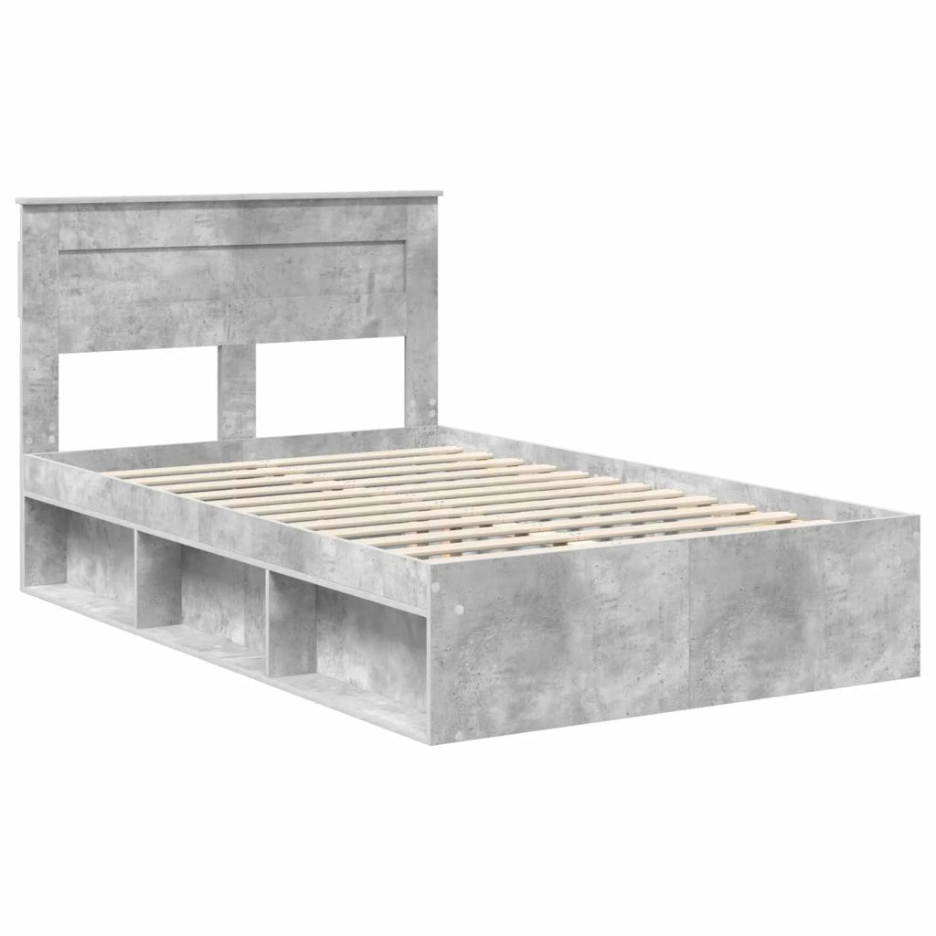 Struttura del letto Grigio Concretè 135 x 190 cm Pino massello