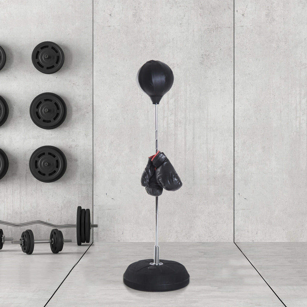Set da Boxe con Palla da Punch e Guantoni ¨C Xylo ¨C Regolabile 126-144cm Nero