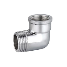 GOMITO A 90  ° MF IN OTTONE CROMO IBP- 1/2 -CONF- FAIDF- pezzi 1