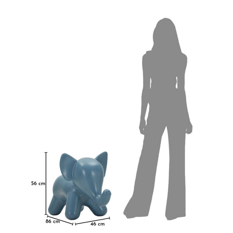 Sgabello Elephant Blu cm 86x46x56