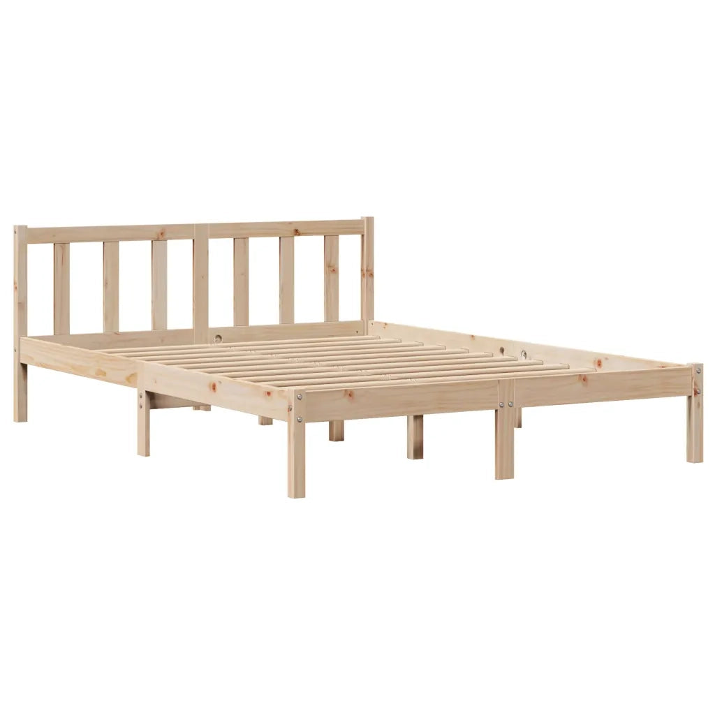 Letto senza Materasso 140x200 cm in Legno Massello di Pino 3305761