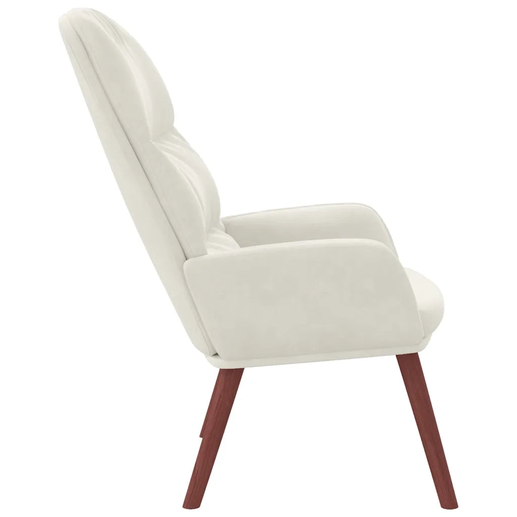Sedia Relax Bianco Crema Velluto 4102619