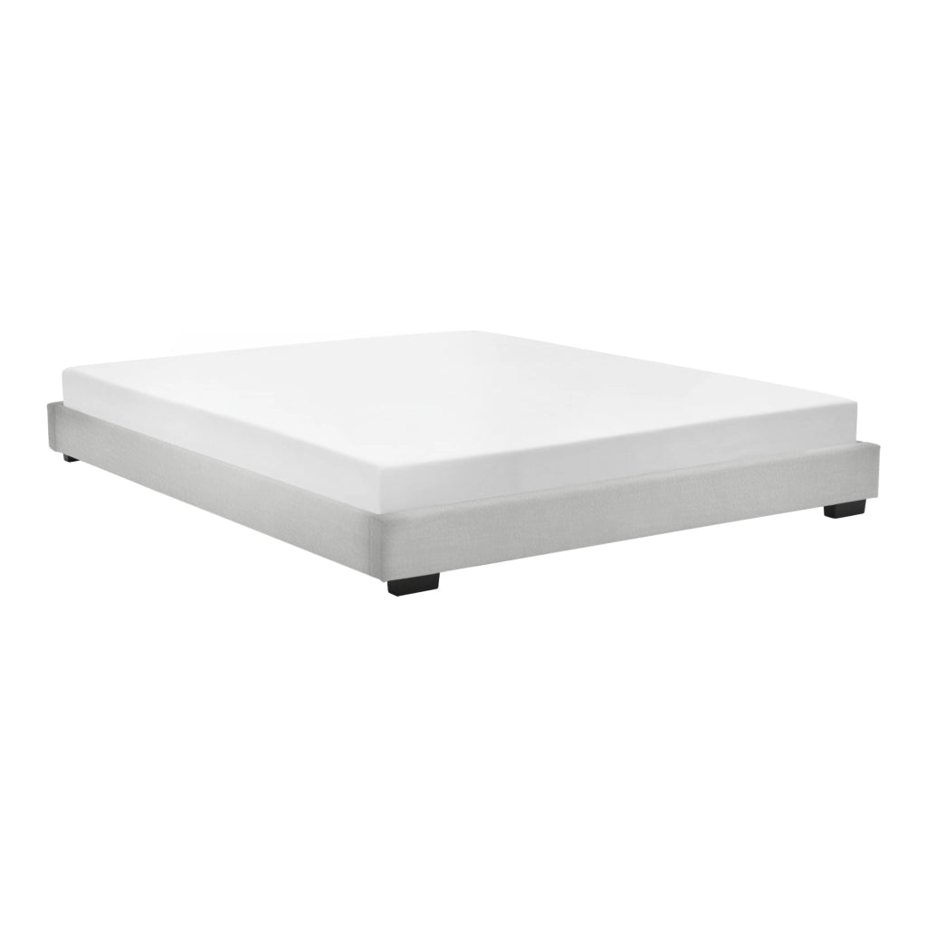 Corium Struttura Letto Imbottito con Materasso a Schiuma Fredda 180 x 200 cm Letto Matrimoniale con Rivestimento in Similpelle con Materasso Anallergico - Bianco