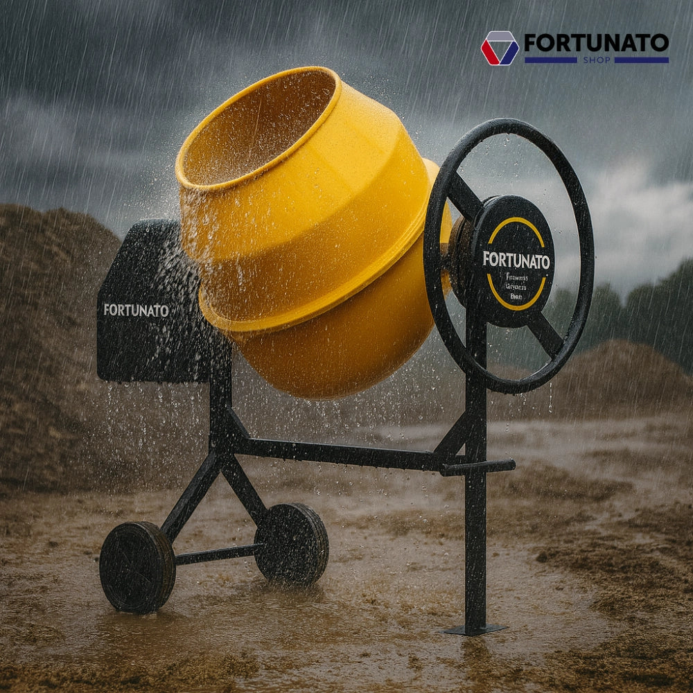 Betoniera elettrica vasca acciaio resistente 180 litri 800 w 28 rpm