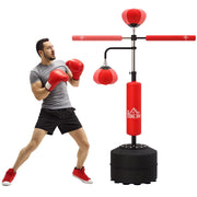Sacco da boxe regolabile in altezza con base riempibile ¨C Minimal ¨C 88x50x160-230 cm rosso