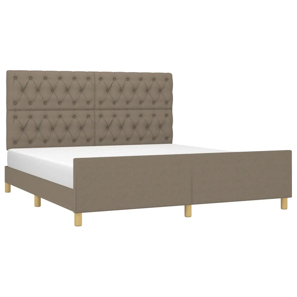 Giroletto senza Materasso-Struttura Letto Tortora 160x200 cm in Tessuto