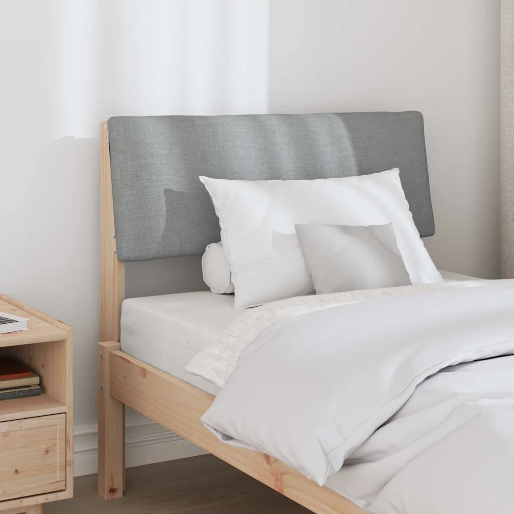 Testiera | Testata imbottita Grigio chiaro 80 cm Pino massello