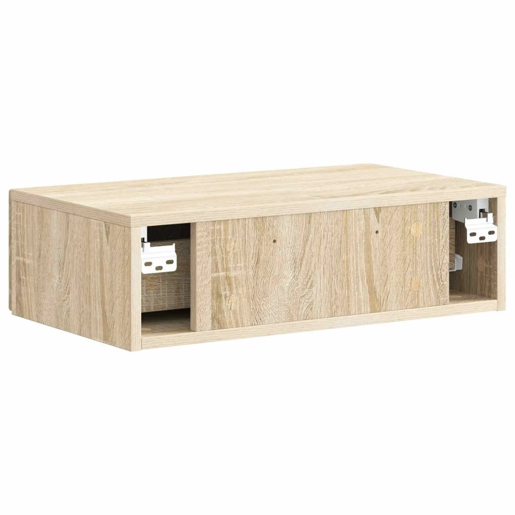 Tavolino da Parete Laterale | Tavolo laterale | Tavolino Rovere Sonoma 59 x 34,5 x 17 cm