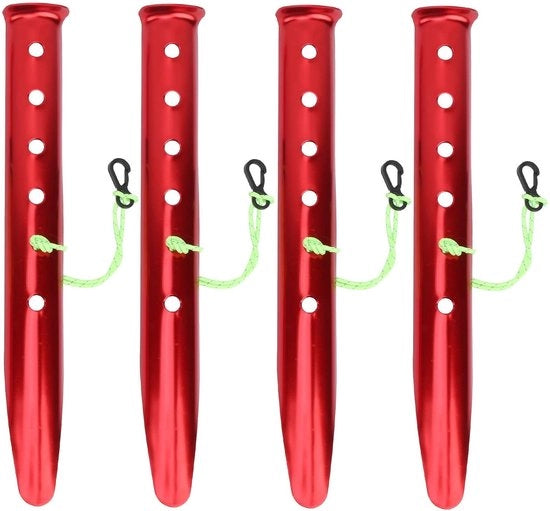 Set a stecche per tenda a forma di U - 4 pezzi - Lega di alluminio - Impermeabile - Attrezzatura per campeggio - Nageli per neve - Pali per tenda
