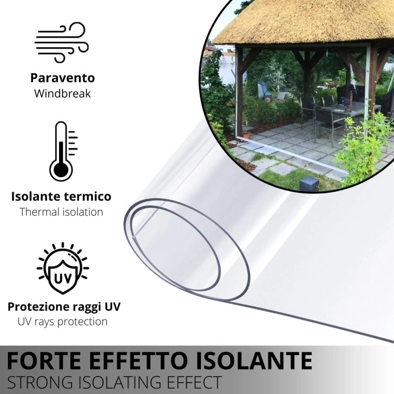 Telo PVC MICROFORATO Ombreggiante Bianco | Telone Occhiellato Ogni 50CM 350g/mq | Copertura Esterna | 3x6m | Resistente Multiuso