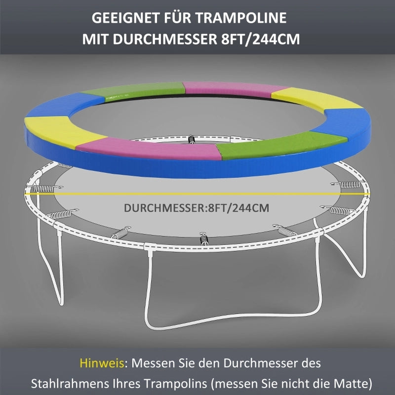 Bordo di protezione per trampolino Ø244 cm in plastica multicolore impermeabile e resistente al sole