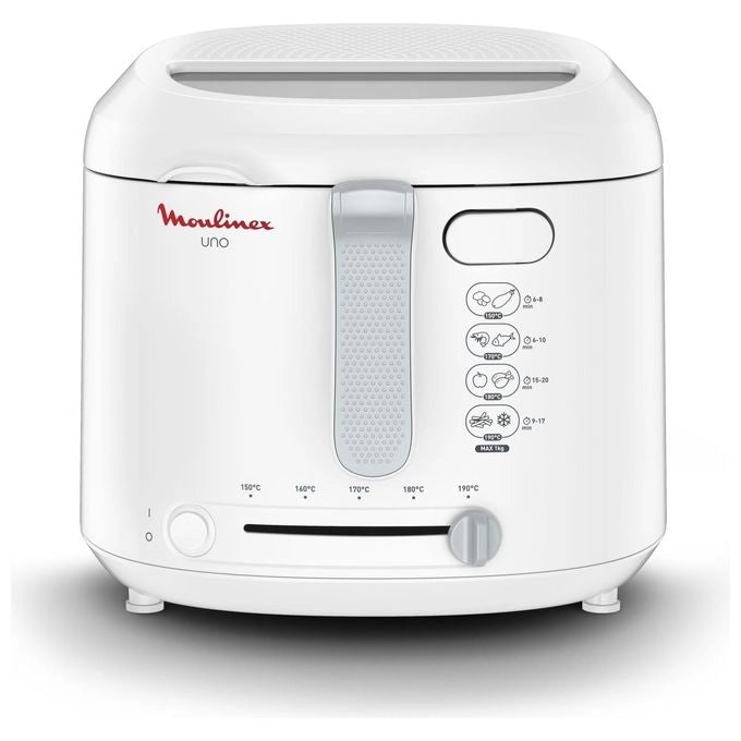 Moulinex AF203110 FryUno Friggitrice ad olio 1 Kg 1,8 L 1600 W termostato regolabile 150-190°C 4 persone colore Bianco