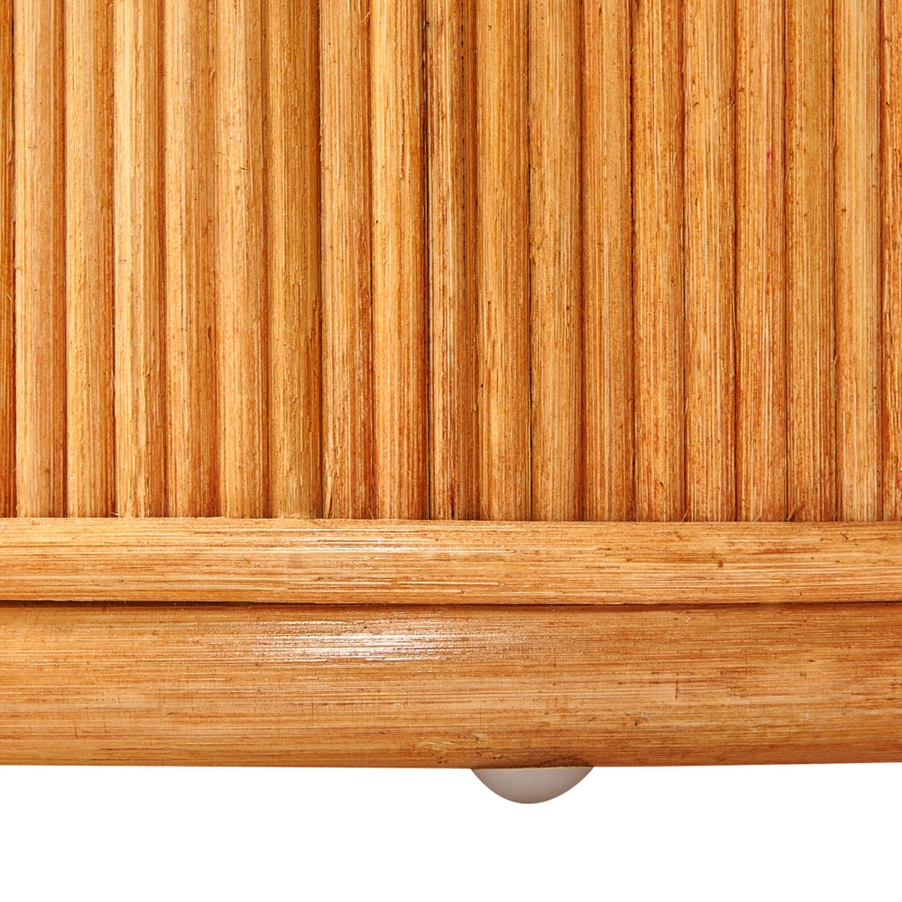 Tavolino da giardino in legno chiaro Rattan 150 x 70 cm Arredamento da esterno in stile moderno
