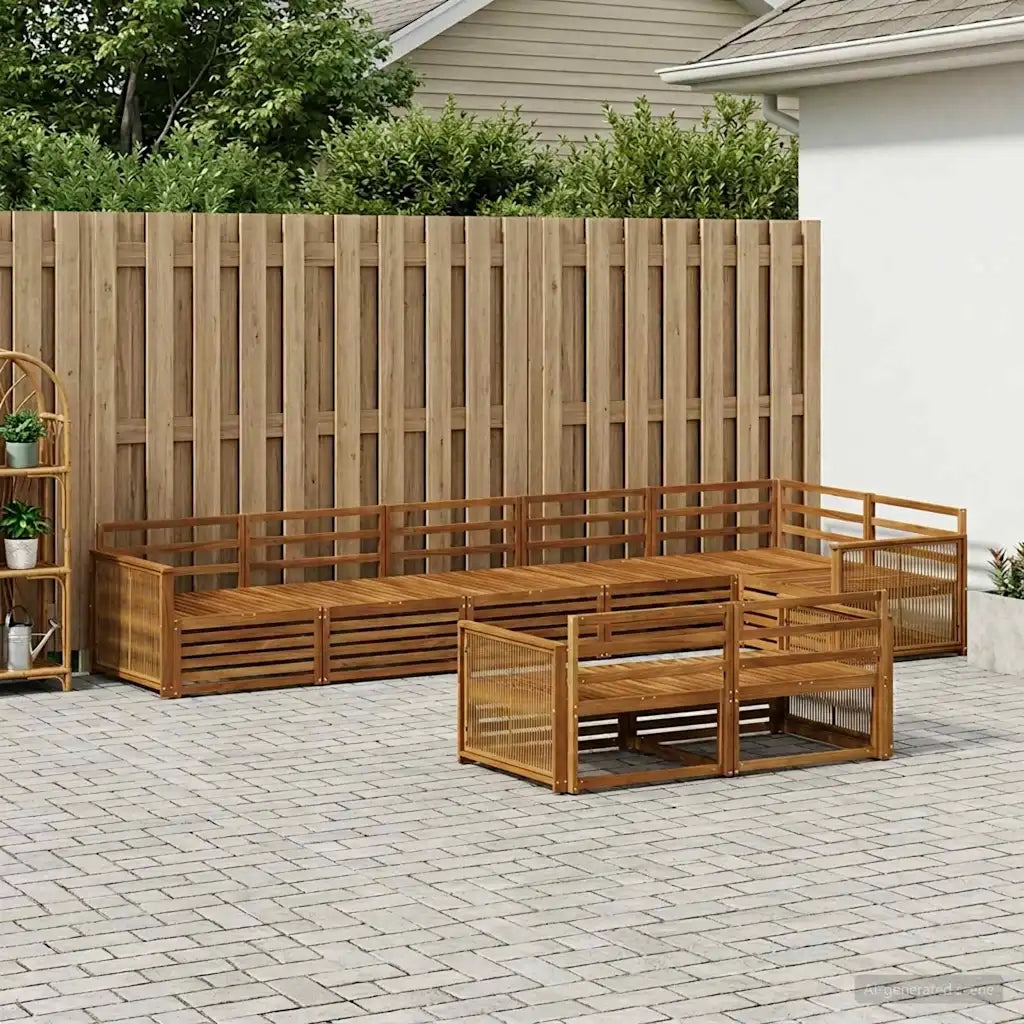 Set di divani da esterno 8 pcs Naturale 3383507