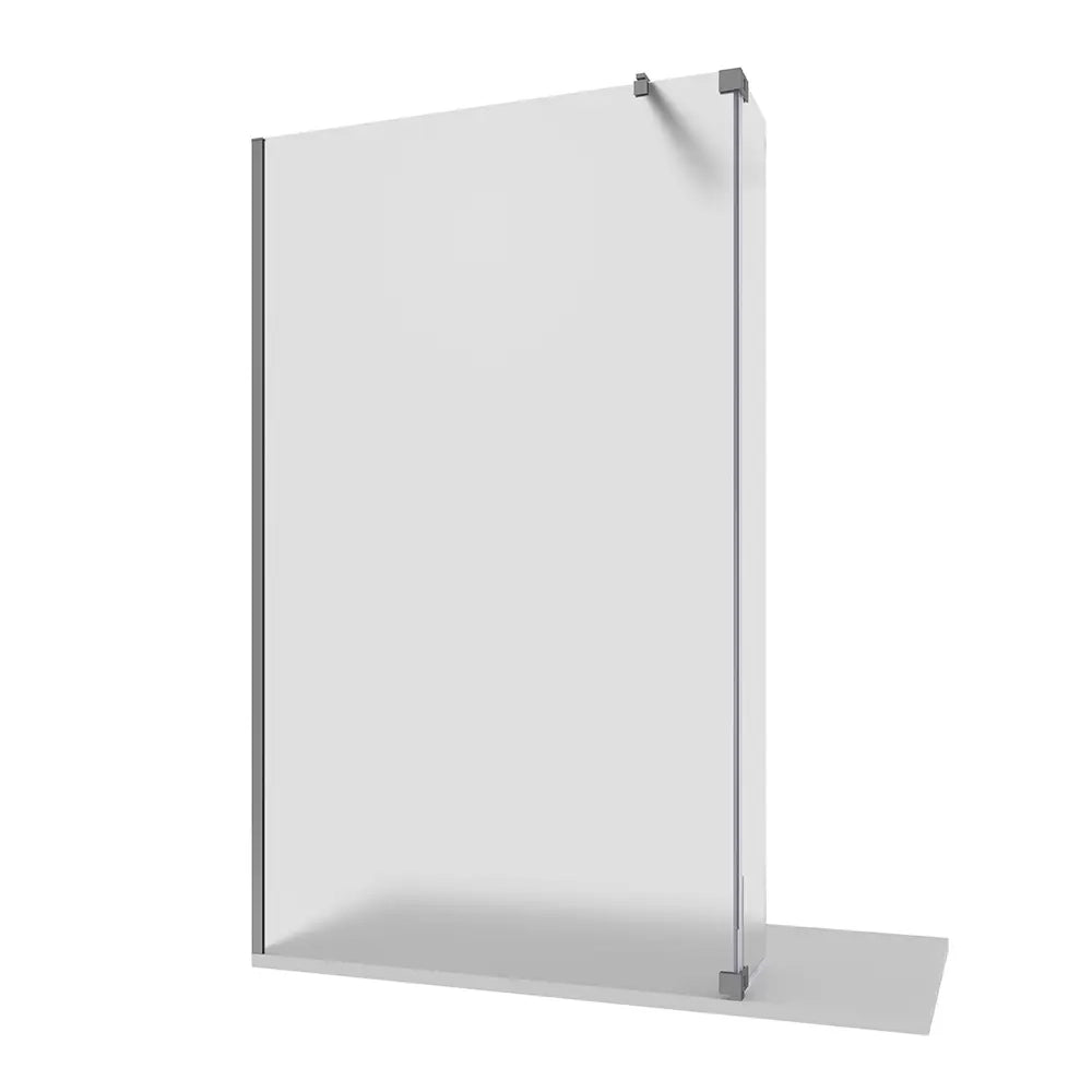Doccia walk-in 100cm + anta 30cm vetro temperato anticalcare 10mm opaco profili cromo | Naxos