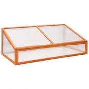 Serreta semenzaio in Abete completamente rivestita in policarbonato. Dimensioni 1100 x 585 H 390 mm