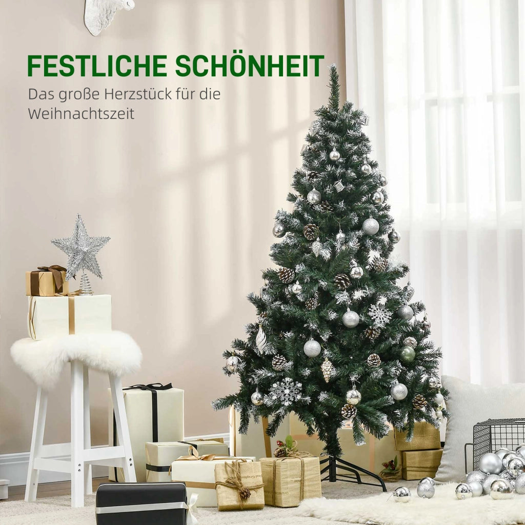 Albero di Natale Artificiale 180cm ¨C Xylo ¨C 676 Rami, 41 Pigne, Effetto Neve